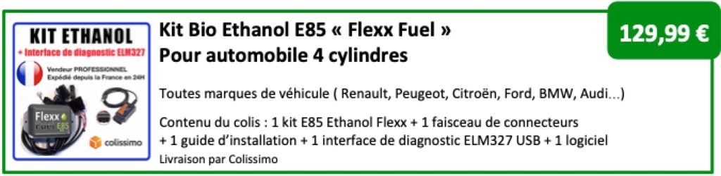 Boîtier éthanol  La référence du kit bioéthanol E85